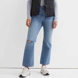 H&M Flared High Ankle Jeans Light Denim Blue